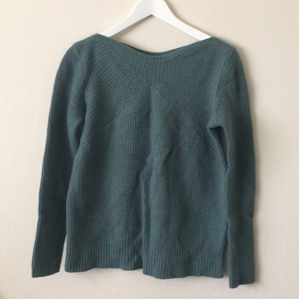 Madewell blue/green pullover sweater, size S.